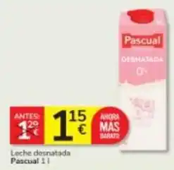 Consum Pascual - leche desnatada oferta