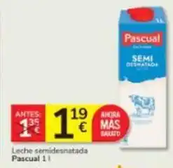 Consum Pascual - leche semidesnatada oferta
