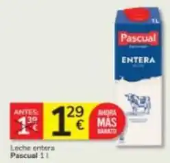 Consum Pascual - leche entera oferta