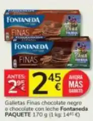Consum Fontaneda - galletas finas chocolate negro o chocolate con leche oferta