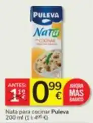 Consum Puleva - nata para cocinar oferta