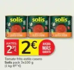 Consum Solís - tomate frito estilo casero oferta