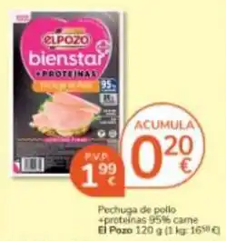 Consum Elpozo - bienstar pechuga de pollo +proteinas 95% came oferta