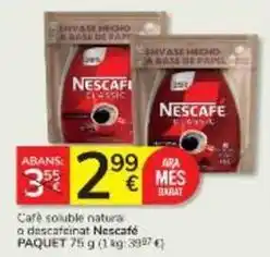 Consum Nescafé - cafe soluble natural o descatina oferta