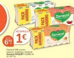 Consum Danone - danacol 0% sucres natural oferta