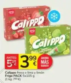 Consum Calippo - fresa o lima y limon oferta