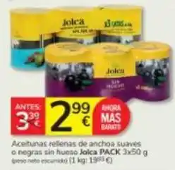 Consum Jolca - aceitunas rellenas de anchoa suaves oferta