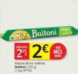 Consum Buitoni - massa brisa rodona oferta