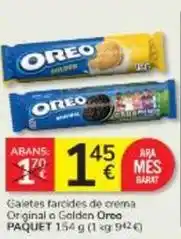 Consum Oreo - galetes farcides de crema original o galden oferta