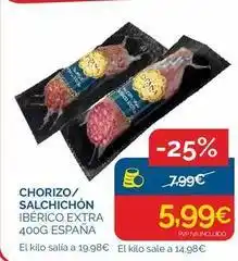 Supermercados La Despensa Legado ibérico - chorizo/salchichon oferta