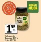 Supermercados Charter Consum - salsa pesto oferta