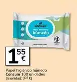Supermercados Charter Consum - papel higiénico húmedo 100 unidades oferta