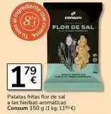 Supermercados Charter Consum - patatas fritas flor de sal a las hierbas aromaticas oferta