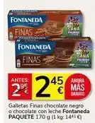 Supermercados Charter Fontaneda - galletas finas chocolate negro o chocolate con leche oferta