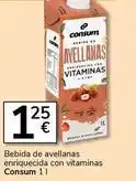 Supermercados Charter Consum - bebida de avellanas enriquecida con vitaminas oferta