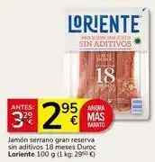 Supermercados Charter Duroc - jamón serrano gran reserva sin aditivos 18 meses oferta