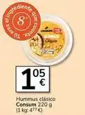 Supermercados Charter Consum - hummus clasico oferta