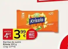 Supermercados Charter Krissia - barritas de surimi oferta