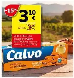 Supermercados Charter Calvo - mejillones en escabeche oferta