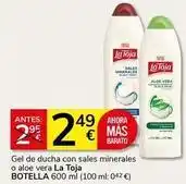 Supermercados Charter La toja - gel de ducha con sales minerales o aloe vera oferta