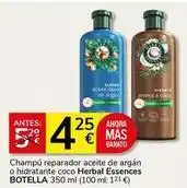 Supermercados Charter Herbal essences - champu reparador aceite de argan o hidratante coco oferta