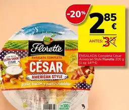 Supermercados Charter Florette - ensalada completa césar american style oferta