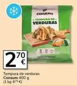 Supermercados Charter Consum - tempura de verduras oferta