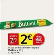 Supermercados Charter Buitoni - masa de hojaldre rectangular oferta