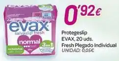 Alsara Supermercados Evax - protegeslip 20 uds. fresh plegado individual oferta