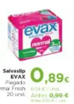 Aquabel Perfumerías EVAX Salvaslip Plegado Normal Fresh oferta