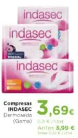 Aquabel Perfumerías INDASEC Compresas Dermoseda oferta