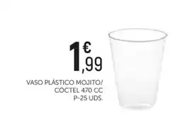 Comerco Cash & Carry Vaso plástico mojito/ coctel 470 cc oferta