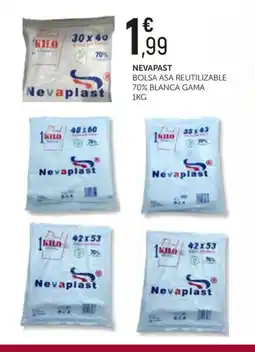 Comerco Cash & Carry NEVAPAST Bolsa asa reutilizable 70% blanca gama oferta