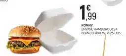 Comerco Cash & Carry KONNY Envase hamburguesa oferta