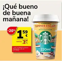 Supermercados Charter STARBUCKS Café summer pistacho oferta