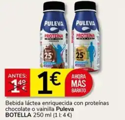 Supermercados Charter PULEVA Bebida láctea enriquecida con proteínas chocolate o vainilla oferta