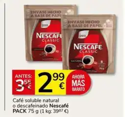 Supermercados Charter NESCAFÉ Café soluble natural o descafeinado oferta