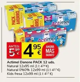 Supermercados Charter DANONE Actimel oferta