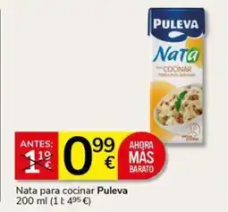 Supermercados Charter PULEVA Nata para cocinar oferta