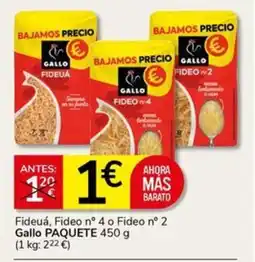 Supermercados Charter GALLO Fideuá, Fideo n° 4 o Fideo n° 2 oferta