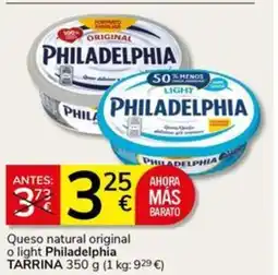 Supermercados Charter PHILADELPHIA Queso natural original o light oferta