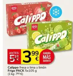 Supermercados Charter CALIPPO Fresa o lima y limón oferta