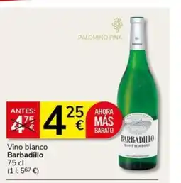 Supermercados Charter BARBADILLO Vino blanco oferta