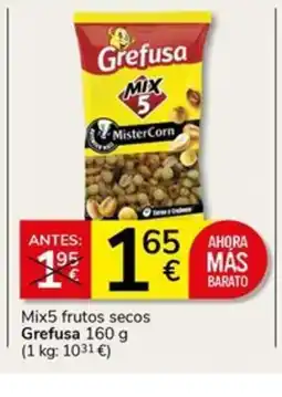 Supermercados Charter GREFUSA Mix5 frutos secos oferta