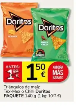 Supermercados Charter DORITOS Triángulos de maíz Tex-Mex o Chilli oferta