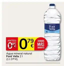 Supermercados Charter FONT VELLA Agua mineral natural oferta