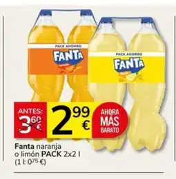 Supermercados Charter FANTA naranja o limón oferta