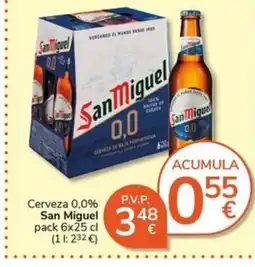Supermercados Charter SAN MIGUEL Cerveza 0,0% oferta
