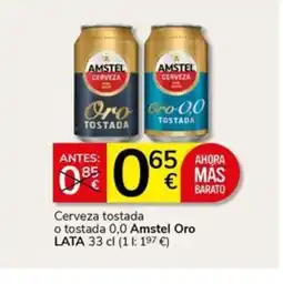 Supermercados Charter AMSTEL ORO Cerveza tostada o tostada 0,0 oferta