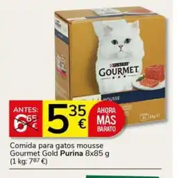Supermercados Charter PURINA Comida para gatos mousse Gourmet Gold oferta